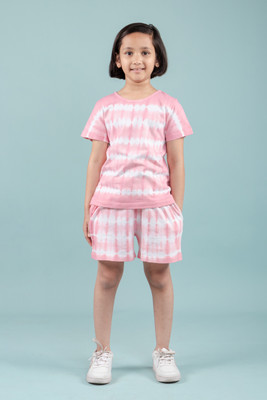 Tweeny Mini Girls Casual T-shirt Shorts(Pink)