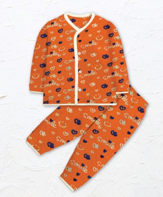 ICABLE Baby Boys & Baby Girls Casual Top Pant(Orange)