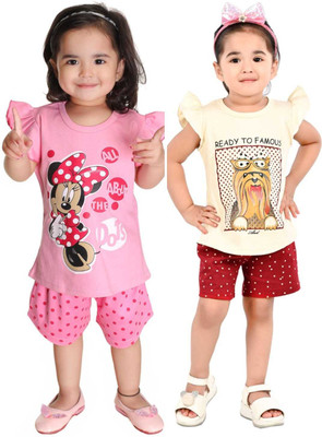 new gen Baby Girls Casual Top Pant(MULTICOLOR)