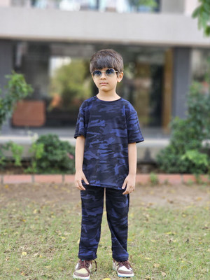 Aridom Boys Casual T-shirt Pant(BLUE)