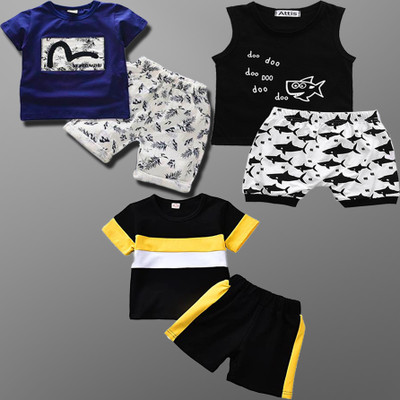 Kidisland Baby Boys & Baby Girls Casual T-shirt Shorts(Multi)