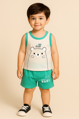 Lofn Baby Boys Casual T-shirt Shorts(Multi)