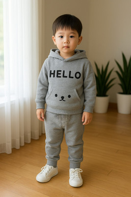 ARY Baby Boys & Baby Girls Casual Sweatshirt Track Pants(Grey)
