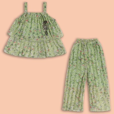 Wishkaro Baby Girls Party(Festive) Top Pant(Green)