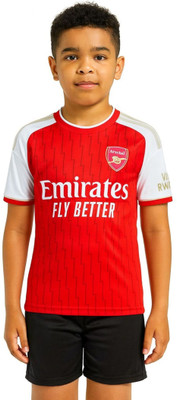 DOSTITCH Boys & Girls Casual T-shirt Shorts(Red)