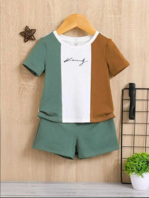 ELPIXIE FASHION Baby Boys & Baby Girls Casual T-shirt Shorts(GREEN)