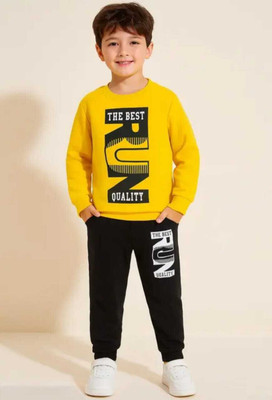 Online Loot Store Baby Boys & Baby Girls Casual T-shirt Track Pants(yellow)