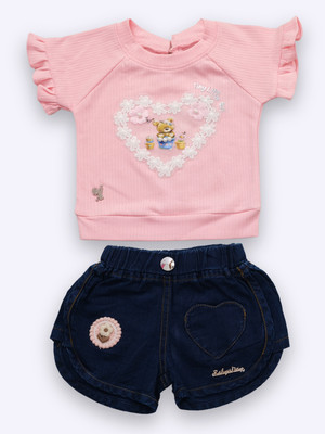 BABY'S DAY Baby Girls Casual Top Pant(Pink 9)