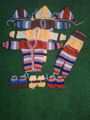 Ajesh Creation Baby Boys & Baby Girls Casual Cardigan Pyjama(brown, orange, red)