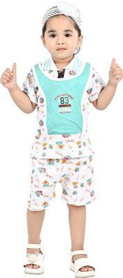 Smuktar garments Girls Casual T-shirt Pant(Sky Blue)
