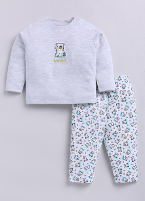 BabyGo Baby Boys Casual T-shirt Pyjama(GREY MEL)