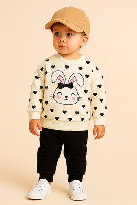psv fashion Boys & Girls Casual Sweatshirt Pant(White)