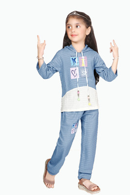 TOPWALA Girls Casual Top Pant(BLUE)