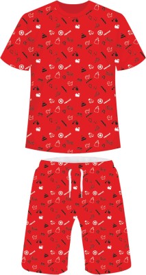 TrackR Baby Boys & Baby Girls Casual T-shirt Shorts(red)