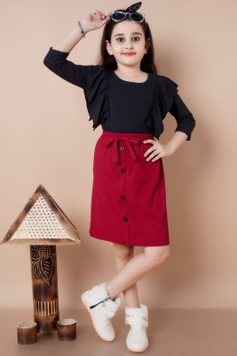 SZN Fab Girls Party(Festive) Top Skirt(Red)