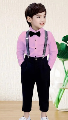 Bleckz Someck Boys Party(Festive) Shirt Pant(Pink)