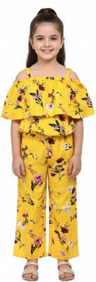 Mayas fashion Girls Party(Festive) Top Pant(Yellow)