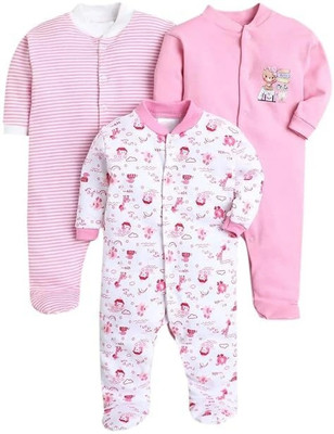 EIO Baby Boys & Baby Girls Casual Romper Sleepsuit, Jumpsuit(Pink)