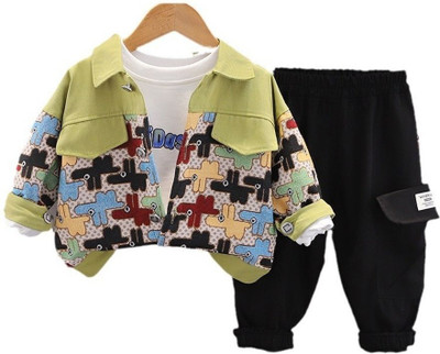 ELLENBER Boys Party(Festive) Jacket Pant(green&black)