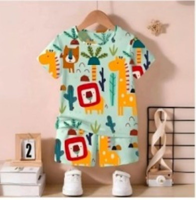 ATIQUE Baby Boys & Baby Girls Casual Top Pant(Green)