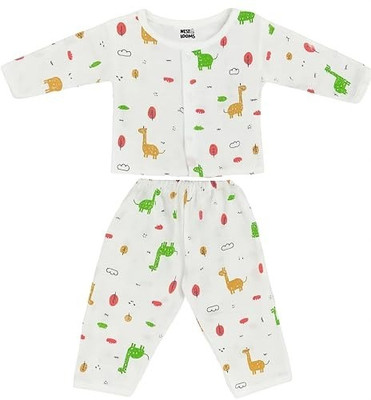 Nestlooms Baby Boys & Baby Girls Casual Top Pyjama(Giraffe Safari)