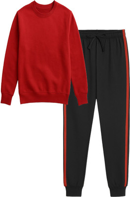 DELGAN Boys Casual T-shirt Track Pants(Red1)