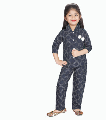 TOPWALA Girls Casual Top Pant(NAVY BLUE)