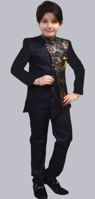 BeenBee Boys Party(Festive) Waistcoat Pant(Black)