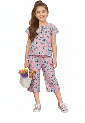 SOULSHINE Baby Girls Casual Top Pant(Pink)