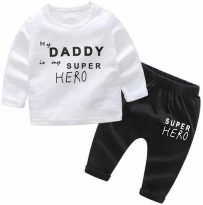KHODIYAR FASHION Boys & Girls Casual T-shirt Track Pants(White)