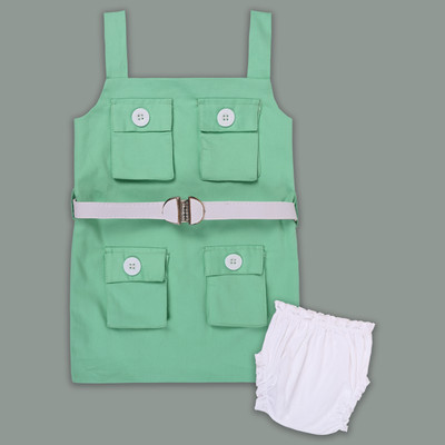 Wishkaro Baby Girls Casual Dress Brief(Green)
