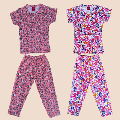 BARATHIDEVI TEX Girls Casual Top Pant(COMBO 4)