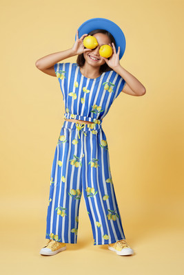 TALES & STORIES Girls Casual Top Pant(Blue)