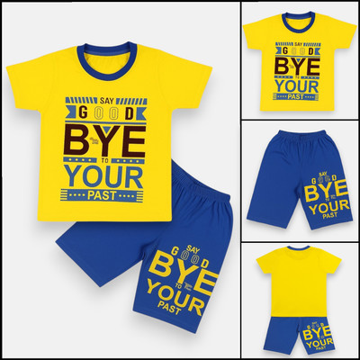 LACIA LOBO Baby Boys & Baby Girls Daisy Casual T-shirt Capri(Yellow)