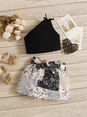 Mkone Girls Party(Festive) Top Skirt(Black)