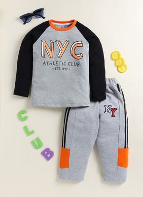 Yk Boys Casual T-shirt Trouser(Grey)