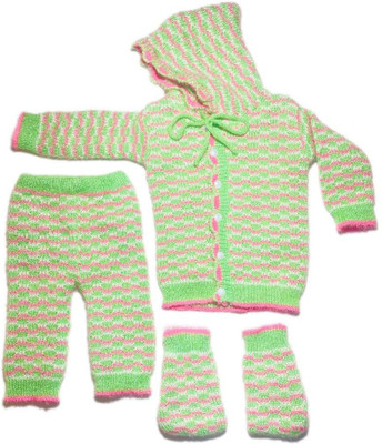 Dhruv Baby Girls Casual Sweatshirt Pyjama(Green)
