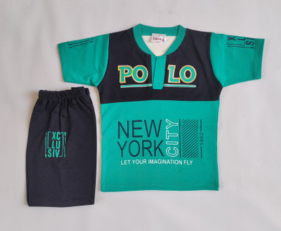 CuteHug Baby Boys & Baby Girls Casual T-shirt Shorts(Green)