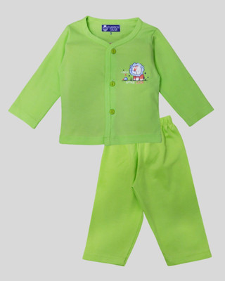 FASHION GRAB Baby Boys & Baby Girls Casual Top Pant(Light Green)
