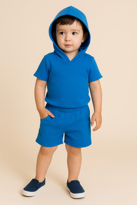 PLUSEBURRY Baby Boys & Baby Girls Casual T-shirt Shorts(ROYALBLUE)
