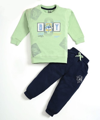 Wonder Klothes Boys & Girls Casual Sweatshirt Track Pants(Green)