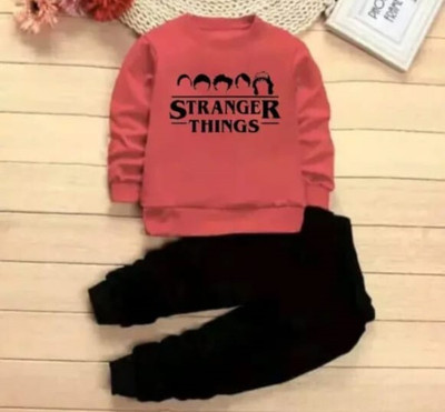 TEENS LAND Baby Boys & Baby Girls Casual T-shirt Trouser(gajri)