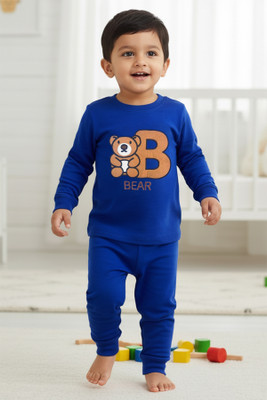 Trampoline Boys & Girls Casual Sweatshirt Pyjama(Blue)