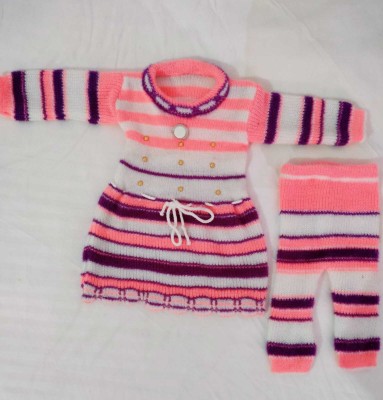 buyagain Baby Girls Casual Sweater Pyjama(pink)