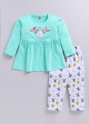 Mars Infiniti Baby Girls Casual Dress Pant(Mint Green, White)