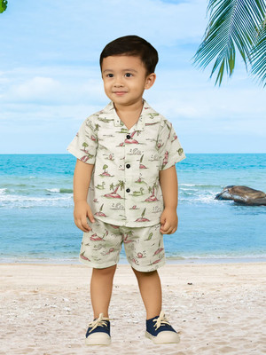 FASHION GRAB Kids Nightwear Boys Printed Cotton(Green Pack of 1)