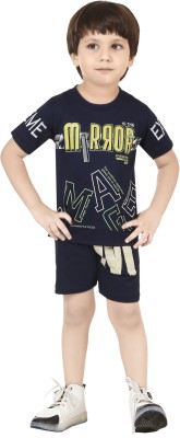 KJD Baby Boys & Baby Girls Casual T-shirt Shorts(blue)