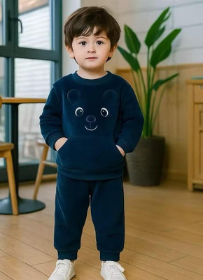DRYSUN Baby Boys Casual Track Suit Track Suit(Dark Blue)