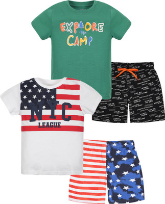 Plum Tree Girls Casual Top Shorts(GREEN)