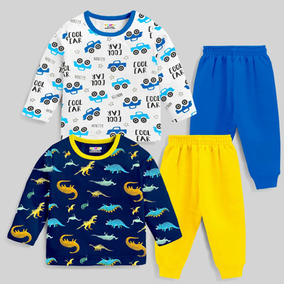 Kuchipoo Baby Boys Casual T-shirt Track Pants(Multicolor 3)